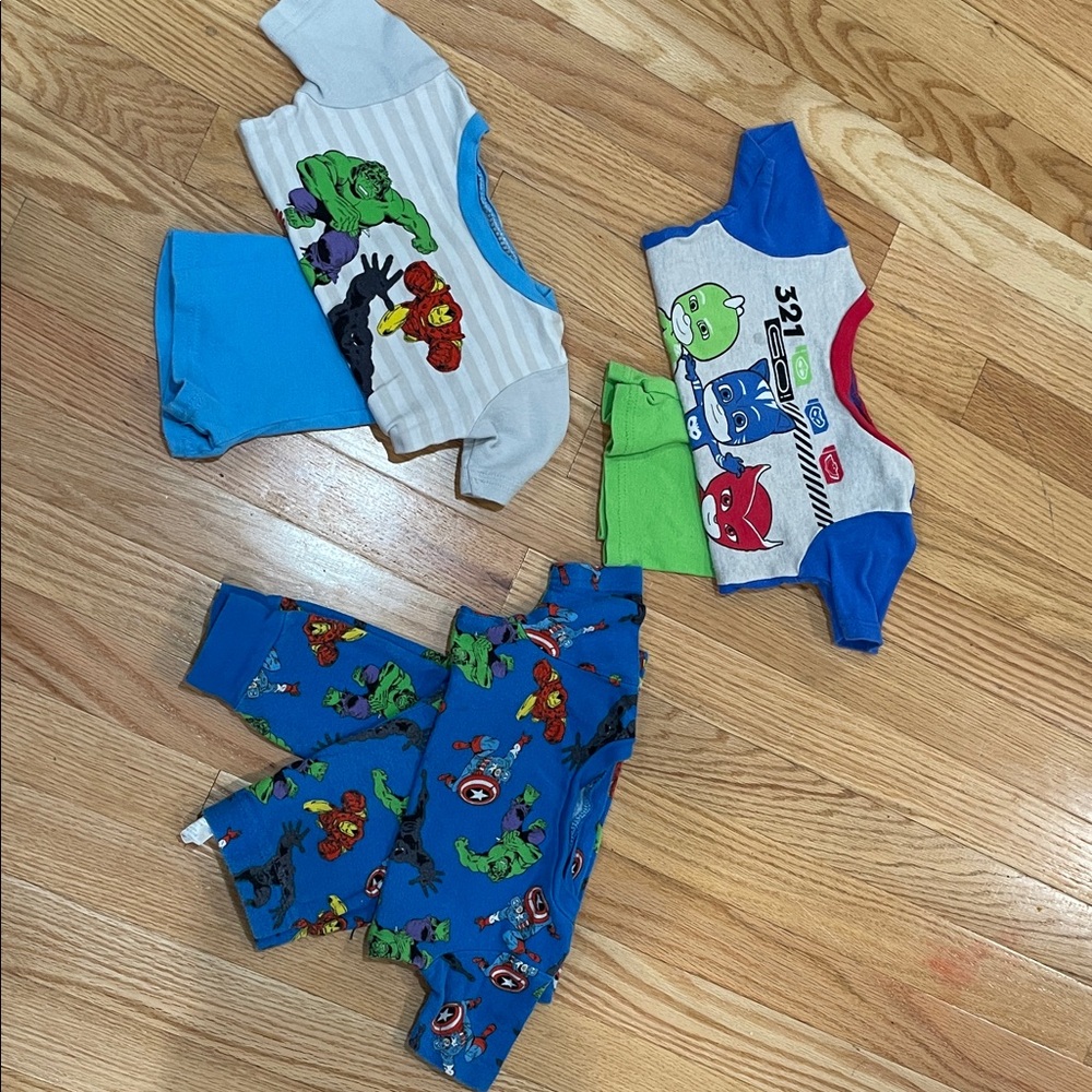 Marvel and PJ Mask Kids Pajama Sets